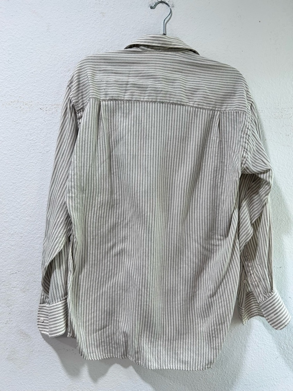 Ike Behar Long-Sleeve Striped Dress Shirt - White & Gray - Picture 7 of 16